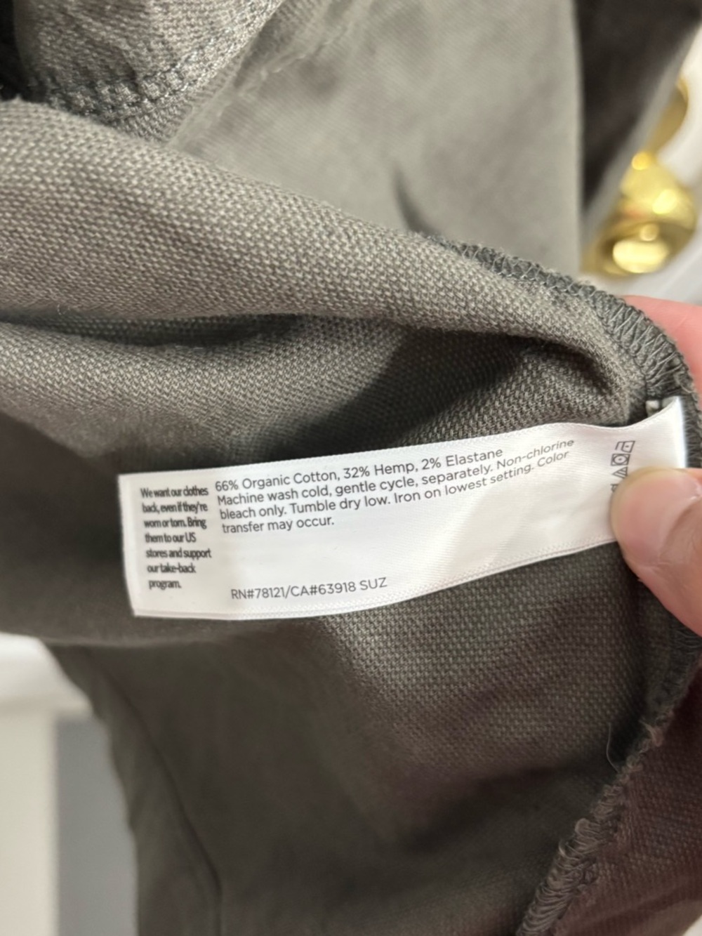 Eileen Fisher Stand Collar Jacket Organic Cotton/Hemp XL Snap Grey Workwear - Picture 5 of 8